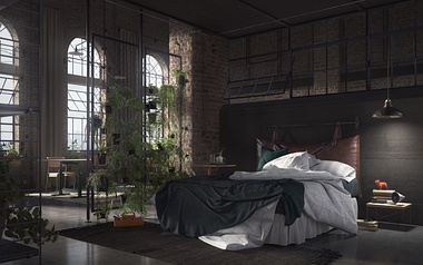 Industrial Loft_Bedroom