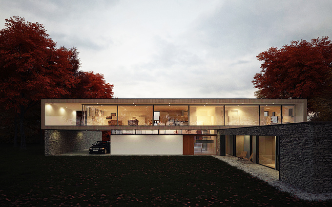 http://www.marcus-buettner.com
A personal project. Recreation of the Hurst House by John Pardey Architects + Ström Architects in Buckinghamshire, UK.