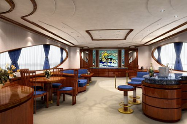 Yacht interior, main salon 1