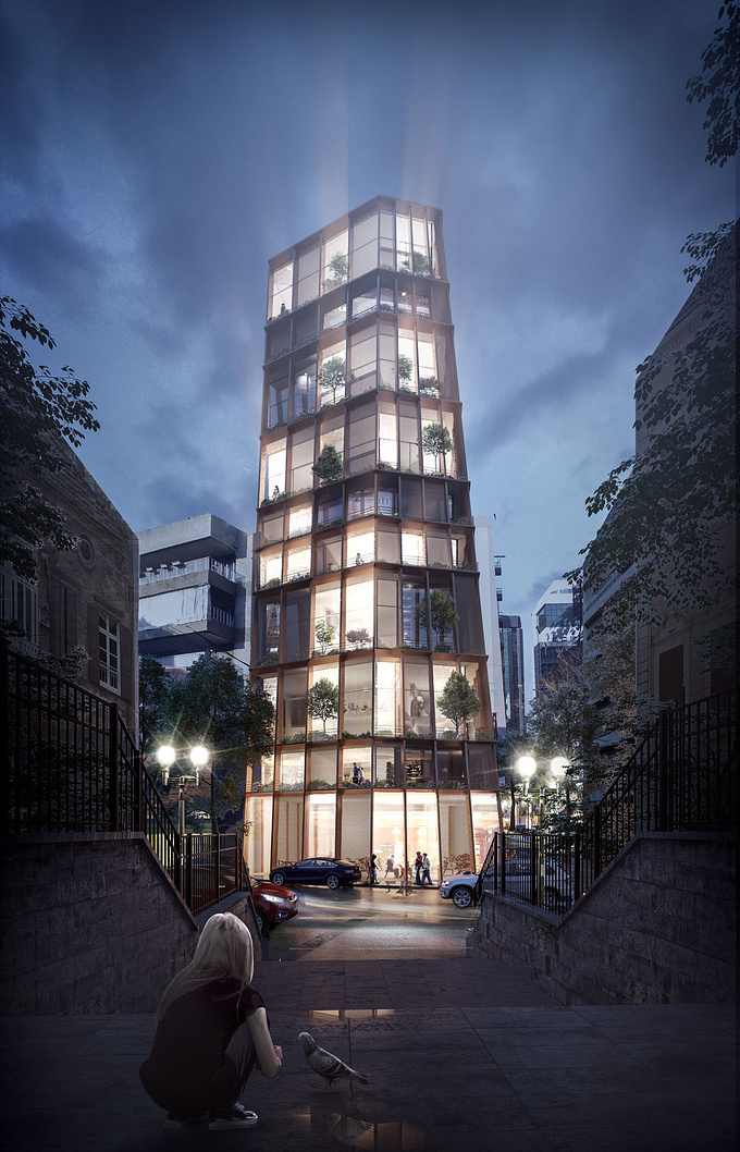 3d render image for this lofts building