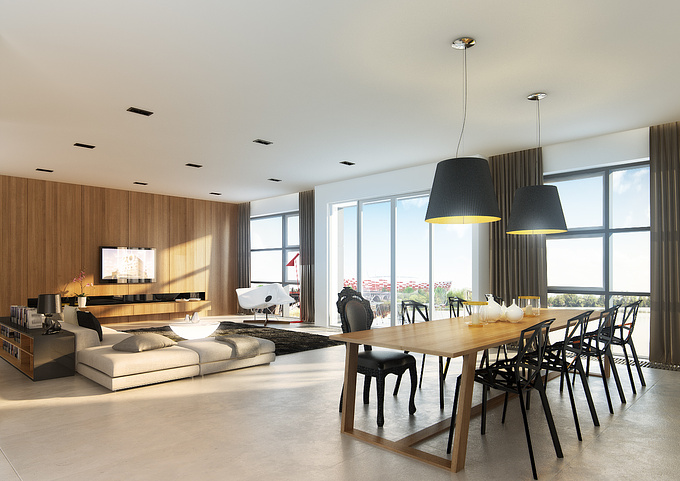 THE TIDES Apartments ■ Warsaw (Poland)
Interior visualization - interior design No 2.