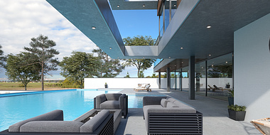 Modern Luxury Home Poolside