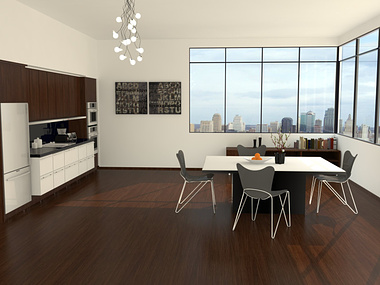 Simply and modern Kitchen room
