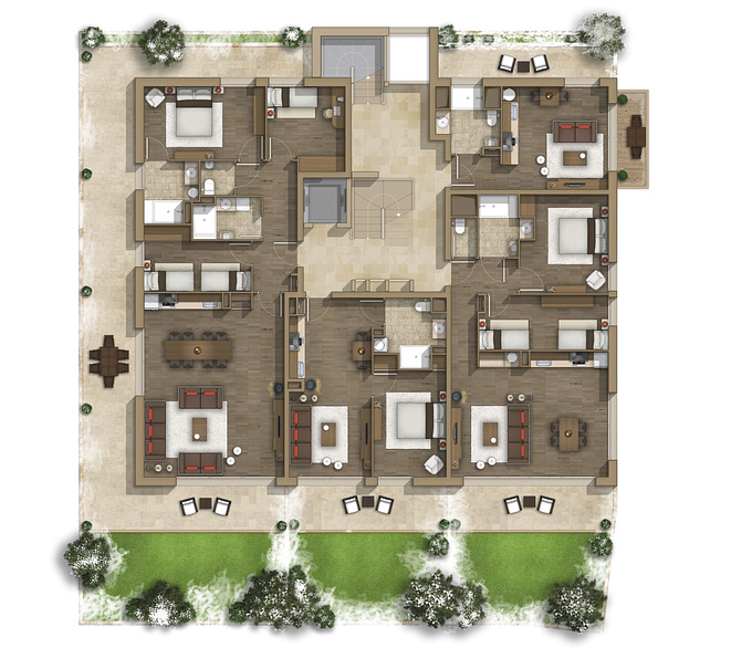 Floor plan rendering | Talens2D - CGarchitect - Architectural ...