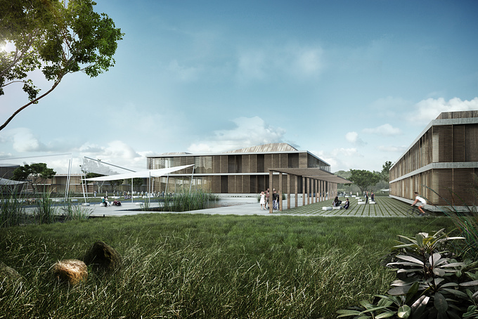Project "in the nature" University of Srilanka 
for nmpb architects, Vienna.
Used 3ds MAX, Vray and Photoshop.
