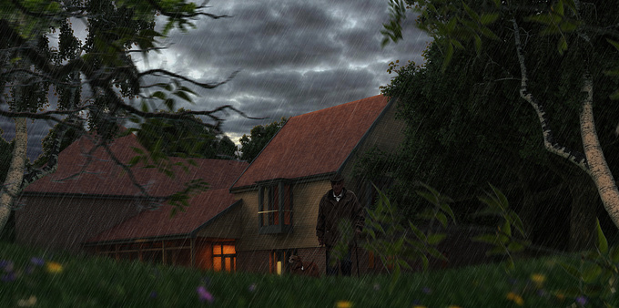 WCEC Visualisation - http://www.wcec.co.uk
Revisted an old building model and set it in a woodland for a nice moody shot.

Modelled in Max, rendered with VRay and post produced in Photoshop.