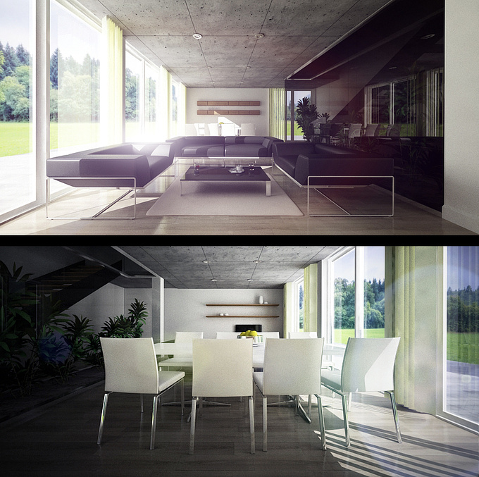 N/A - http://N/A
 N/A
 
 
 3ds max 2010, Vray 1.5

 

Hi Guys! I am kinda new here ;)
So..
Those are my second attempt in interior rendering..I know that there are weak points, but hey I am still learning. It took me like 1 week to build (room is Bentley Architecture built and furniture is from Evermotion) and render this..and also a lot of reading and testing and failing and trying again :o
I've added some artificial light flairs to add more "drama" to the situation (I am a fan of photoshop postproductions):cool:
It will be good to receive some constructive critiques and tips ;)
Thank you!