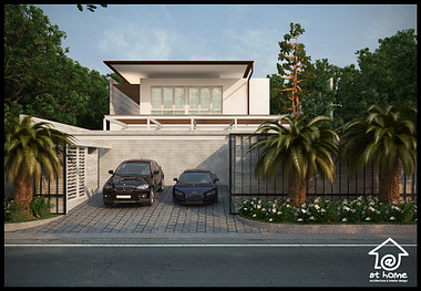 front view tropical house
