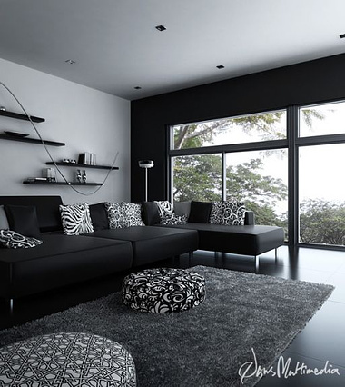Black and white interior
