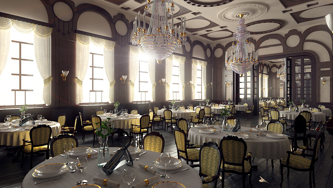 Scale studio - http://scalestudio.ag.rs
Classic elegance restaurant interior design and 3d visualization.

Software
Cinema4d
Vray
Photoshop