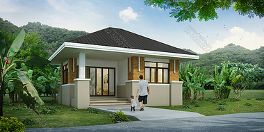 house plan 1 floor for building in thailand