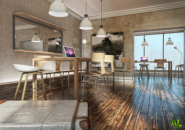 Rustic&raw office spaces view 4