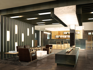 Hotel interior rendering