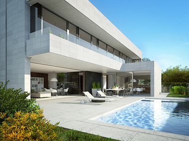 Architectural Rendering single house in Barcelona