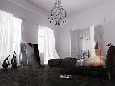 Interior classic bedroom 01