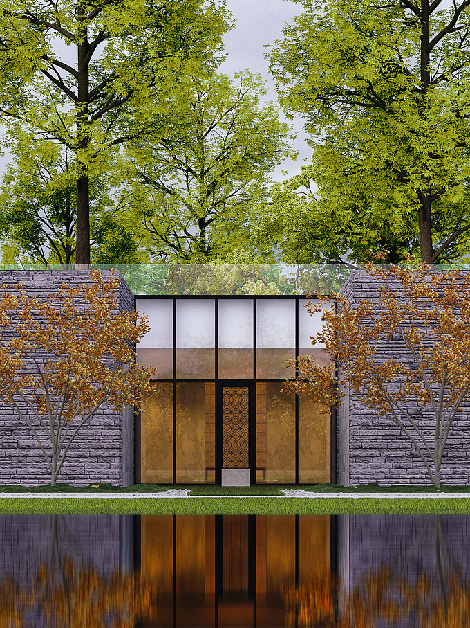  - http://
Ever since I saw the  Lakewood Cemetery’s Garden Mausoleum by HGA Architects and I wanted to recreate one of the images that I liked alot, After quite sometime now in my spare time I was able to finish it finally, there are some differences but I'm happy with the end result, I'd appreciate any feedback, thanks!

http://www.contemporist.com/2013/01/29/lakewood-cemeterys-garden-mausoleum-by-hga-architects/