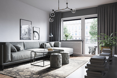 Scandinavian Interior // Living Room 001