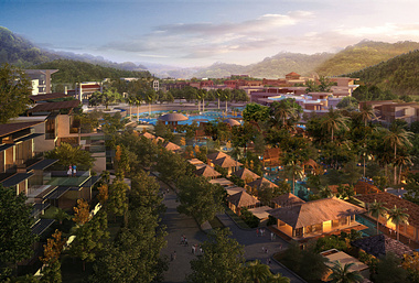 semi-aerial view, Taishan Hot Spring Project