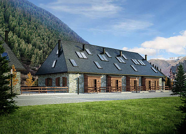 Architectural rendering Baqueira