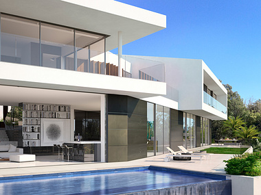 Architecture rendering of a house in Bel Air