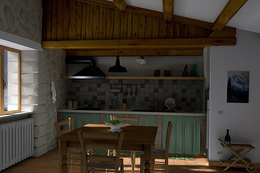 cottage interior scene