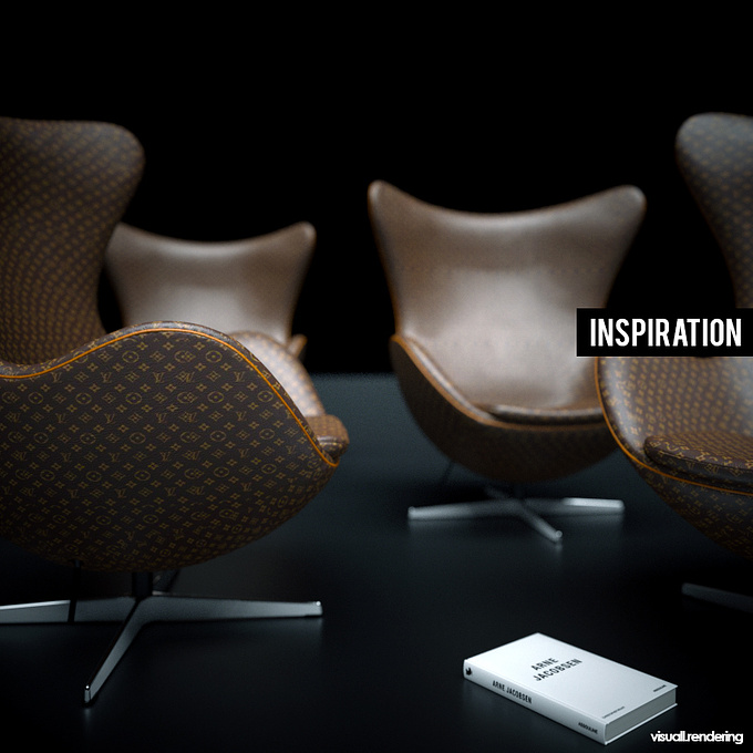 Louis Vuitton, Fritz Hansen - http://
Interior Furnitur design render
