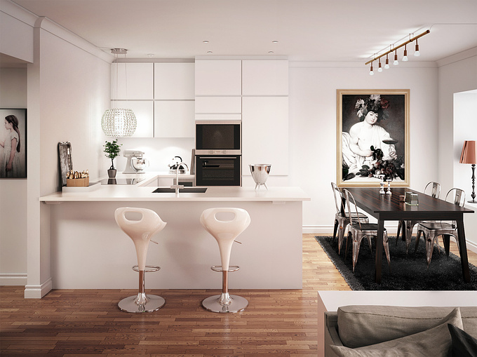 One of the interior views of a project.
3dsmax, vray and photoshop
