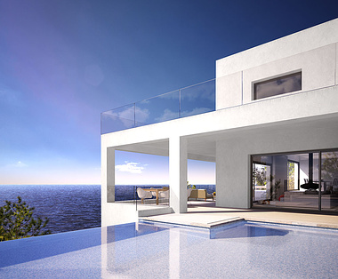 Architectural visualization single-home in Ibiza
