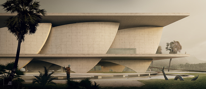 Nose of the Salmon - http://www.noseofthesalmon.com
A personal project of an amazing building by Portzamparc in Rio de Janeiro. Vray, 3Ds Max and a lot of PS.