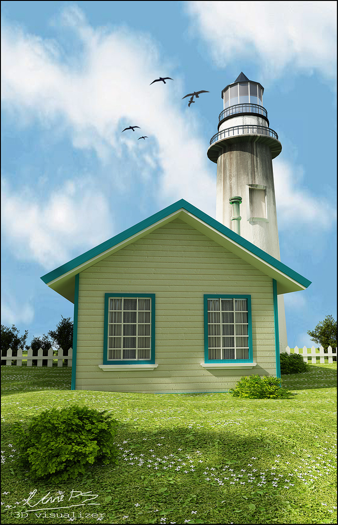 i just c an image of light house,from that i imprsd and did this model