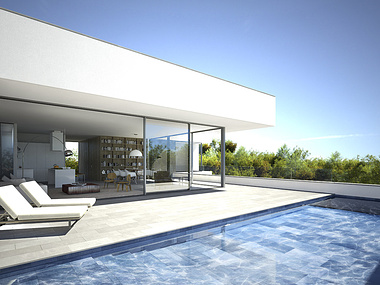 Architectural visualization house in Ibiza