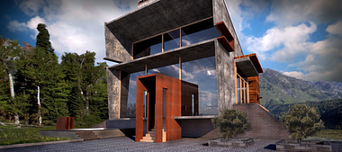 concrete/corten house