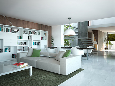 Architectural Rendering single house in Barcelona