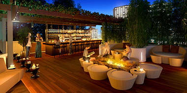 Sofitel Hotel Exterior Bar | Los Angeles, CA