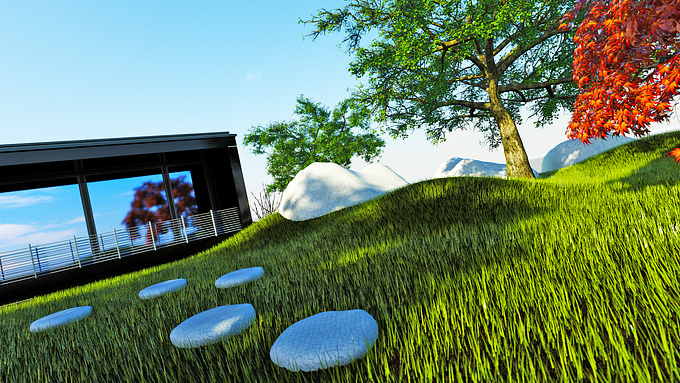  - http://alexandreakos.com
Not going for photorealism, just for fun...mushroom stones, you know...

3ds Max, Grass-O-Matic, Mental Ray, Photoshop
