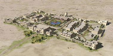 Desert tourist complex compound