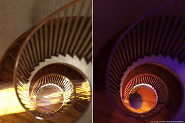 Spiral Stair Day and Night
