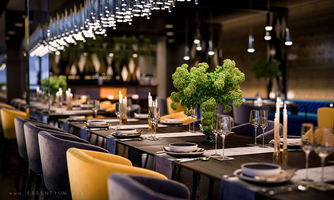 Essentium - http://essentium.pro/
archviz of our interior design for restaurant  located in the new residential development