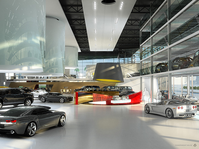 http://www.andrey-goncharov.com
This is the rendering of General Motors auto showroom in Kuwait. 
Rendering by Transparent House.
Client: Gensler.