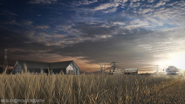 Modern Barn, Time to cut the grass...