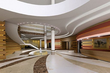 Reception of a hotel in Angola