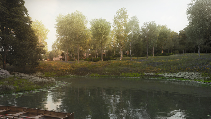 Wonder Vision - http://www.wonder-vision.com
Exterior CG image of a lake scene. We used 3ds, Vray and Photoshop to create the image