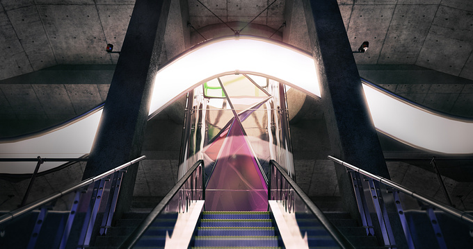  - http://
It's a metro station I have designed for school project for a videogame concept. This is one of many others shots.