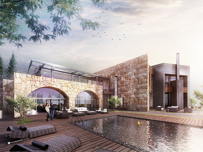http://www.nicolasrichelet.com
Villa in Faqra, by TAA architects, Lebanon. 2012.
Rendered in Max / Vray / Photoshop