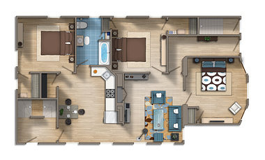 Floor plan 2D residential