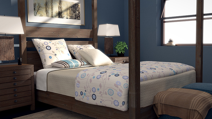 N/A - http://TBD
Simple bedroom piece. I know there are a few spots of texture stretching but I'm happy with the overall render.