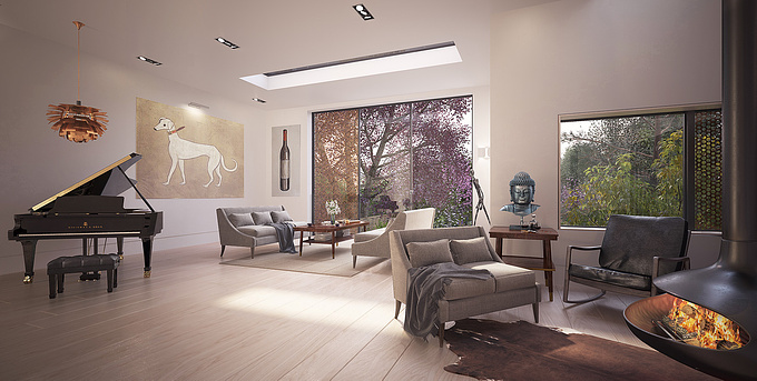 Wonder Vision - http://www.wonder-vision.com
We created a set of interior visualisations to showcase the proposed development of a West London home. All modelling is created in 3DS Max and rendered in Vray.