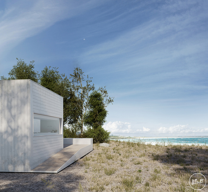 Modern Babylon - https://www.facebook.com/ModernBabylon3D
Ive been looking at modular/kit homes for a friend and this one by Appleton and Domingo (Treehouse Riga is it's official name) is bit of a standout in my opinion. So I took the opportunity to model it and place it in more of an Australian Coastal environment as this is where we call home (not quite THIS close to the beach though).