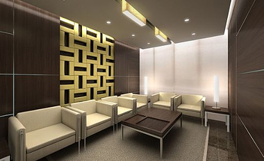 reception room design and visualization
