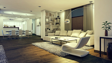 Recycled livingroom for a residential proyect